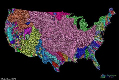 Map Of Us River Basins – Topographic Map of Usa with States