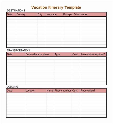 Travel Itinerary Planner Template | Shooters Journal | Travel planner ...