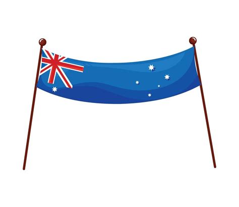 australian flag in banner 16762832 Vector Art at Vecteezy