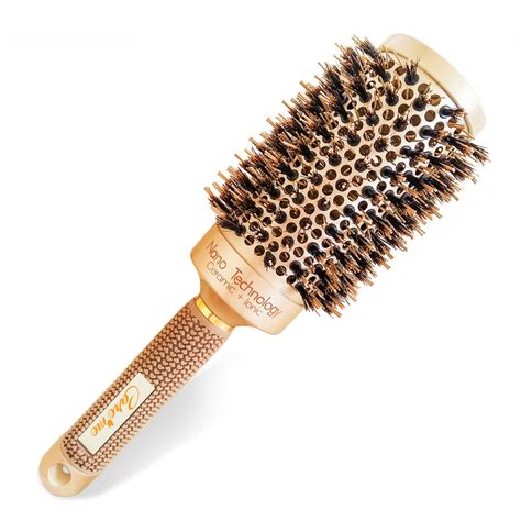 Professional Styling Round Hair Brush for Blow-Dry Blowout with Natural ...