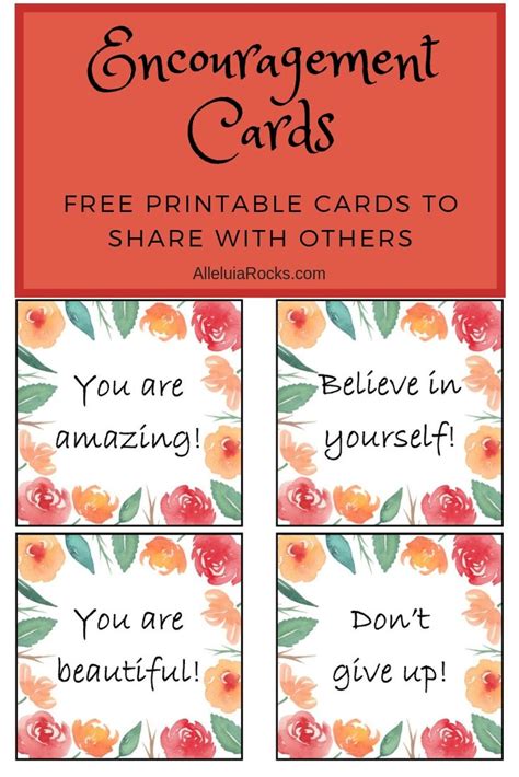 Cards For Encouragement Free Printable - Printable Calendars AT A GLANCE