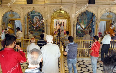 Devotees Offer Prayers Inside Durgiana Temple Editorial Stock Photo ...