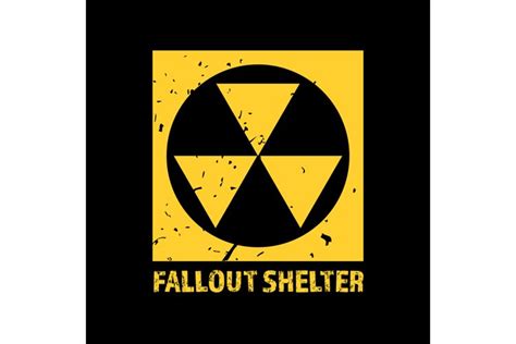 Fallout Shelter. Vintage Nuclear Symbol. (703110)