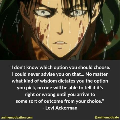 Levi Ackerman quote | Anime quotes inspirational, Levi quotes, Levi ...