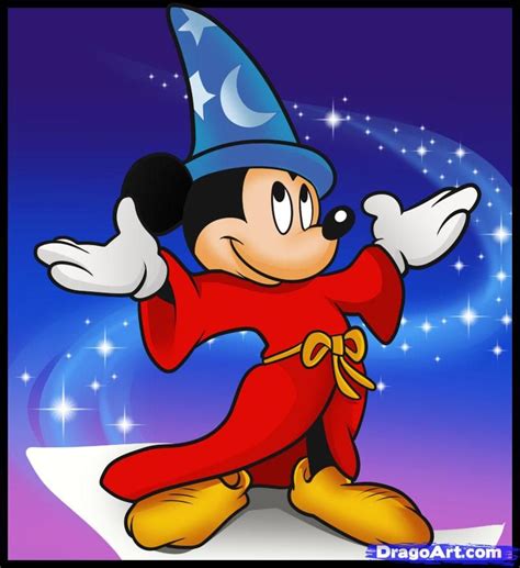 Mickey Mouse Wizard Drawing Tutorial