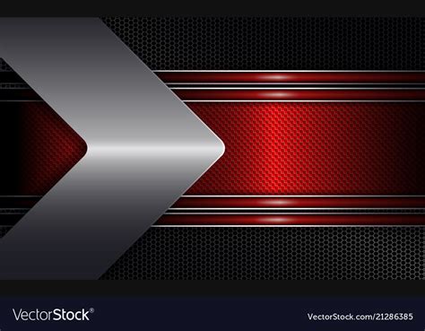 Geometric black background with a textured red Vector Image