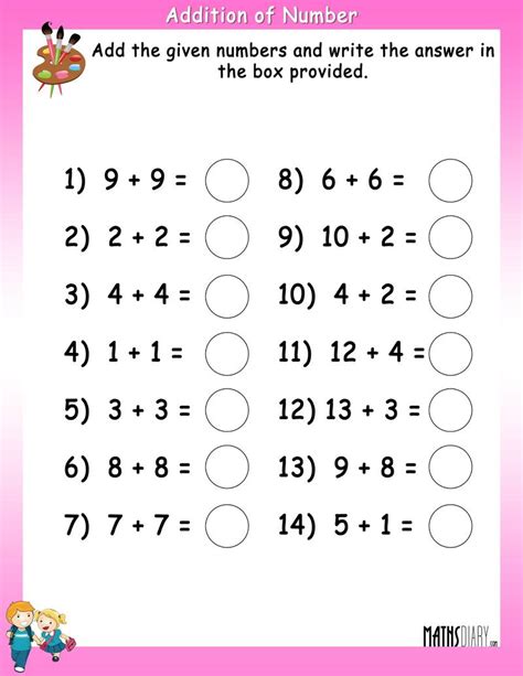 Addition/Subtraction of numbers worksheets - Math Worksheets ...