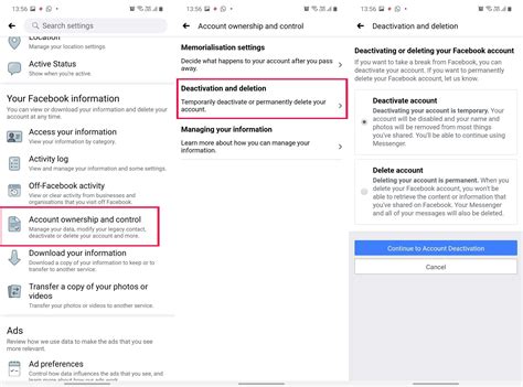 Facebook account: How to delete Facebook account or deactivate it