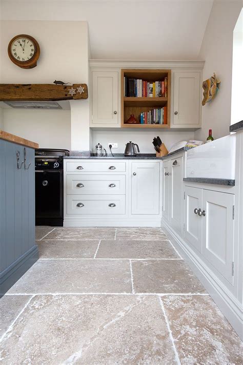 Bordeaux aged chateau French limestone tiles - rustic kitchen Stone ...