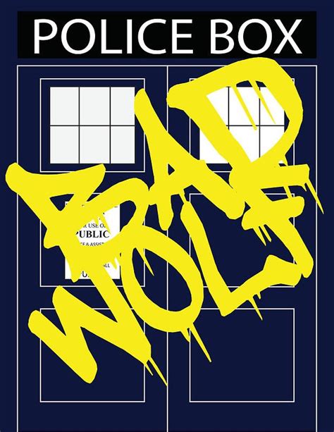 "Bad Wolf Graffiti Poster" Posters by MBWright88 | Redbubble Police Box ...