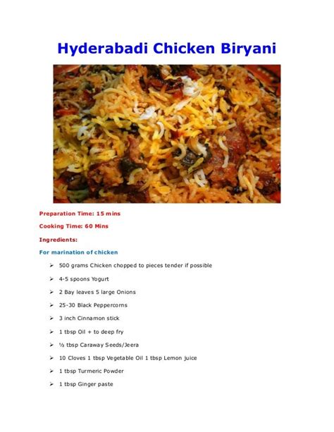 Hydrabadi chicken biryani Recipe