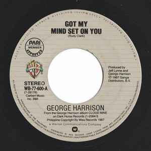 George Harrison - Got My Mind Set On You (1987, Vinyl) | Discogs