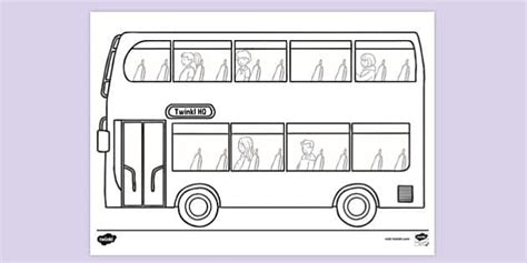 FREE! - London Red Bus colouring sheet (teacher made)