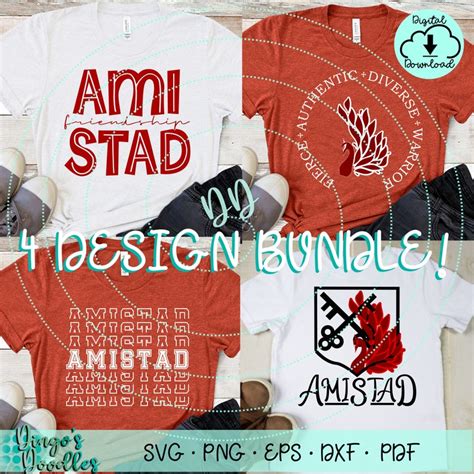 Amistad House Bundle Set SVG PNG Print Sub Cut Files - Etsy