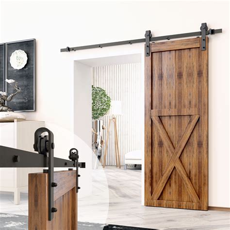 Homacer Classic Design Standard Single Track Barn Door Hardware Kit ...