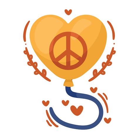 peace symbol in heart 10269542 Vector Art at Vecteezy