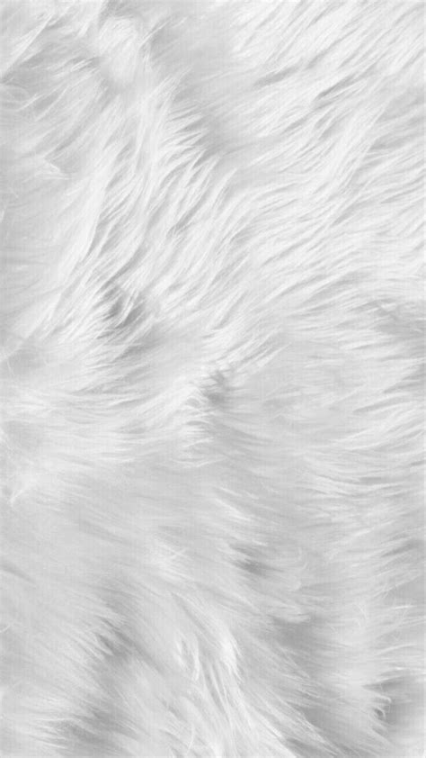 White Fluffy Fur iPhone Wallpaper