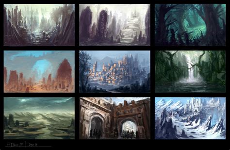 Environment Thumbnails by Eru17 on deviantART | Environment, Deviantart ...