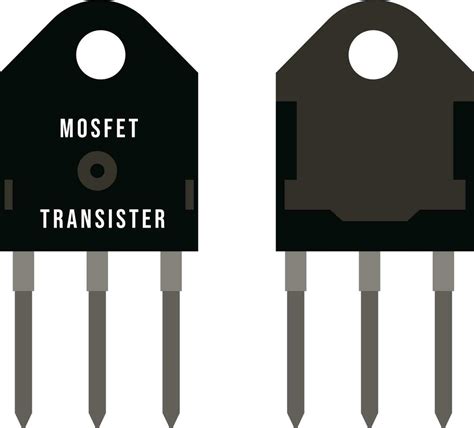 MOSFET transistor vector illustration metal oxide semiconductor field ...