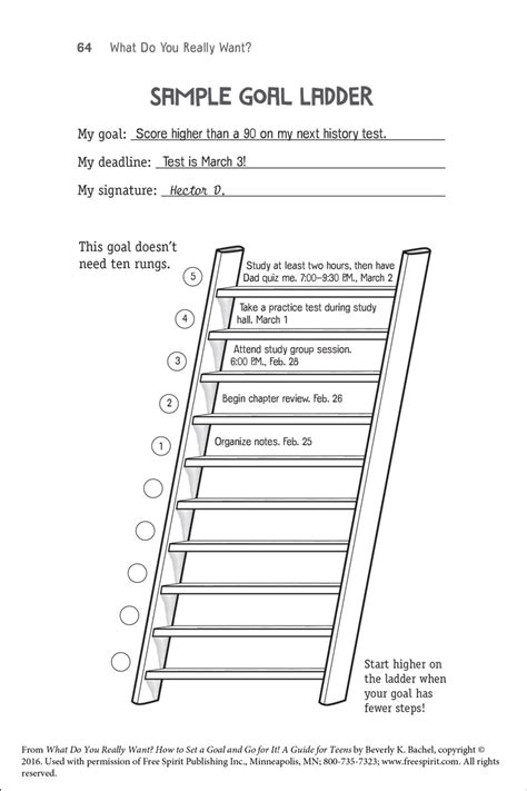 Goal Ladder For Kids