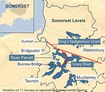 Somerset Levels Flooding Map