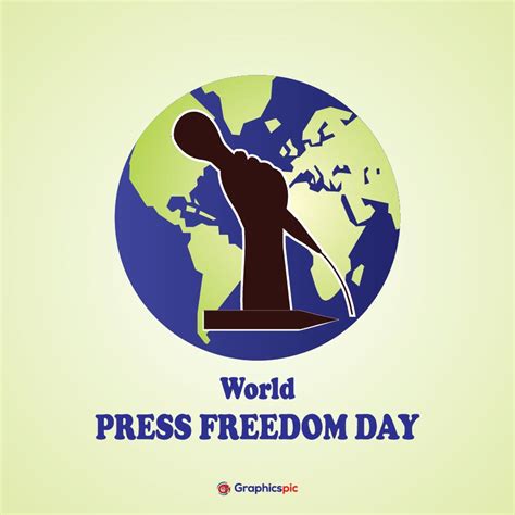 World Press Freedom Day with Earth Symbol – free vector - Graphics Pic