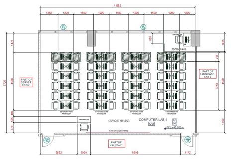 Computer Lab Layout Plan DWG File - Cadbull