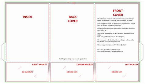 Tri Fold Brochure Template With Bleeds