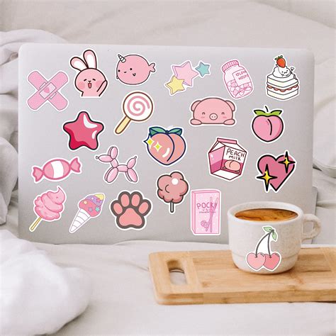 50PCS Kawaii Stickers for Water Bottles,Cute Vsco Vinyl Laptop Stickers ...