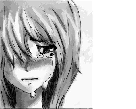 Crying Anime Girl Drawing at PaintingValley.com | Explore collection of ...