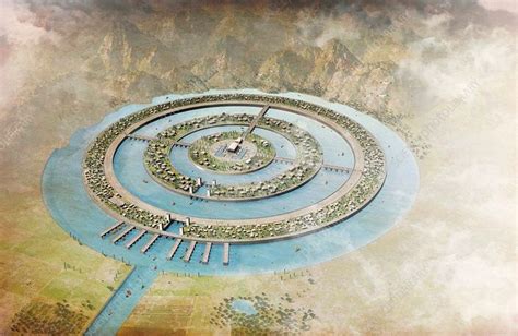 Plato's map of Atlantis, artwork - Stock Image - C015/0238 - Science ...