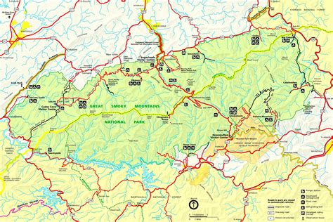 Great Smoky Mountains tourist map - Ontheworldmap.com