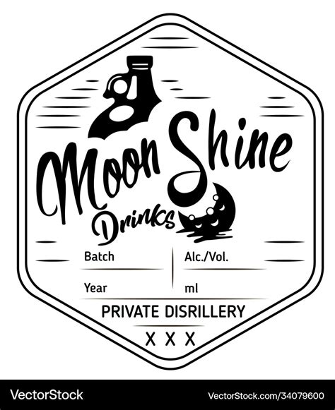 Moonshine Bottle Labels