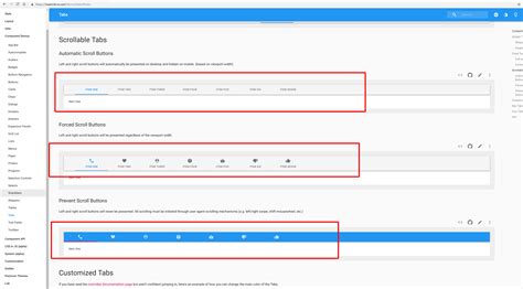 Tabs demo is inaccurate for 4K display. Scroll is not visible for ...