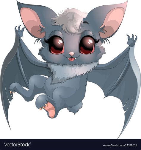 Beautiful little bat on a white background. Download a Free Preview or ...