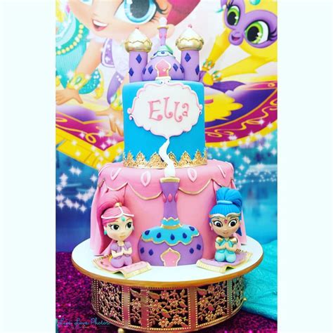 This cake! Shimmer and Shine never looked so good!!! Design and set-up ...