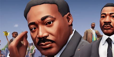 martin luther king as a fortnite skin, 8 k resolution | Stable Diffusion