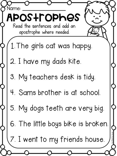 Grammar Worksheet Packet - Sentences, Punctuation, Capitals ...