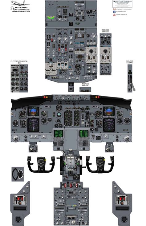 Classic 737 Differences Cockpit Poster 737-400 With 300/500 | Etsy