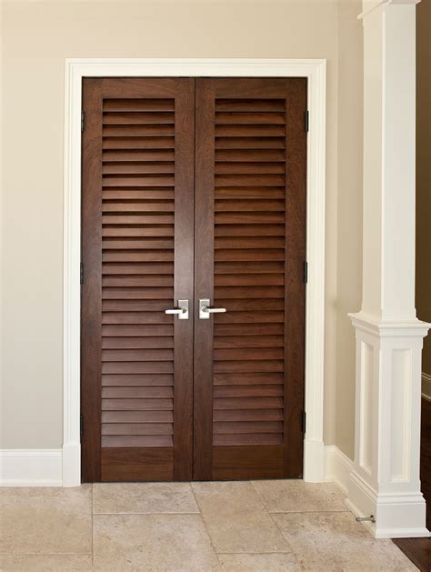 Interior Door - Custom - Double - Solid Wood with Walnut Finish ...