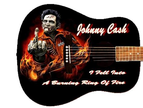 Johnny Cash Custom Guitar - Etsy