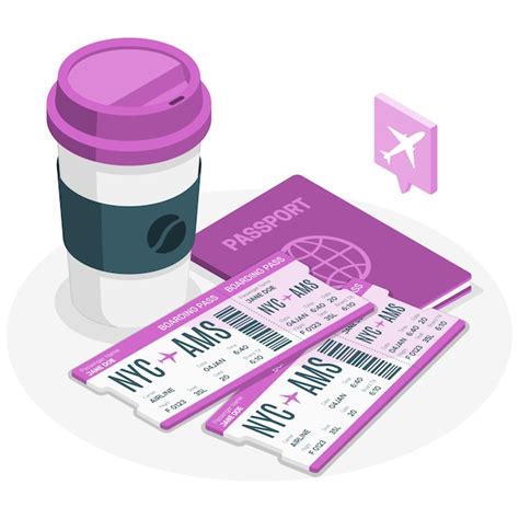 Free Vector | Plane ticket concept illustration