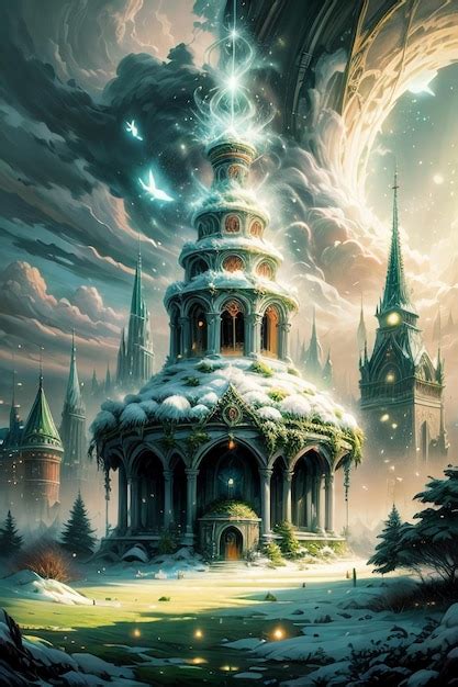 Premium AI Image | There is a cartoon anime fantasy fairytale castle in ...