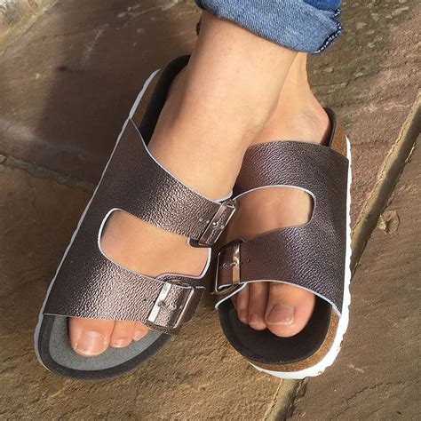 Two Strap Sandal Pewter - Sandals