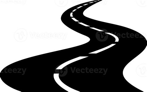 Winding Road Black and White 12638518 PNG