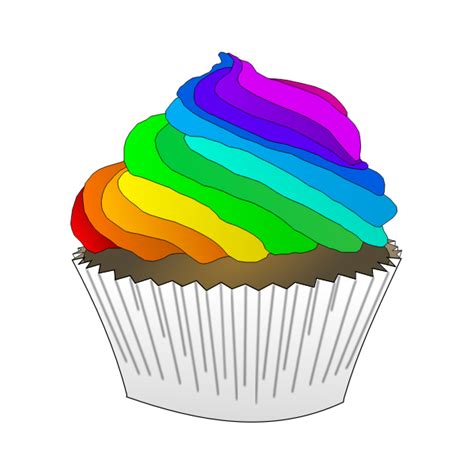 Rainbow cupcake | Free SVG