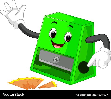 Pencil sharpener cartoon Royalty Free Vector Image