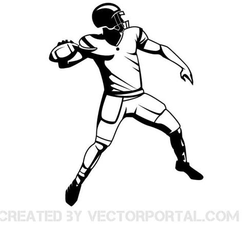 Football Player Clip Art Black And White