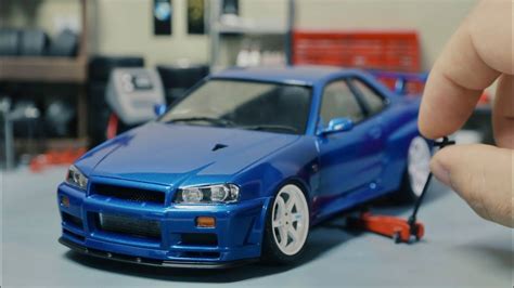 TAMIYA Nissan Skyline GT-R R34 V-Spec II 1/24 Scale Model Kit 24258 ...