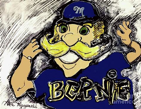 Milwaukee Brewers Bernie Brewer Mascot Mixed Media by Geraldine ...